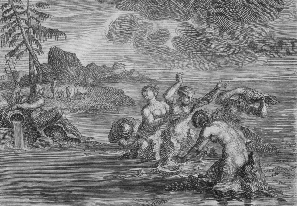 Cerastae बुल्स में बदल गया, और प्रोटॉपाइड्स इन रॉक्स, c1683। द्वारा मार्टिन बाउचे