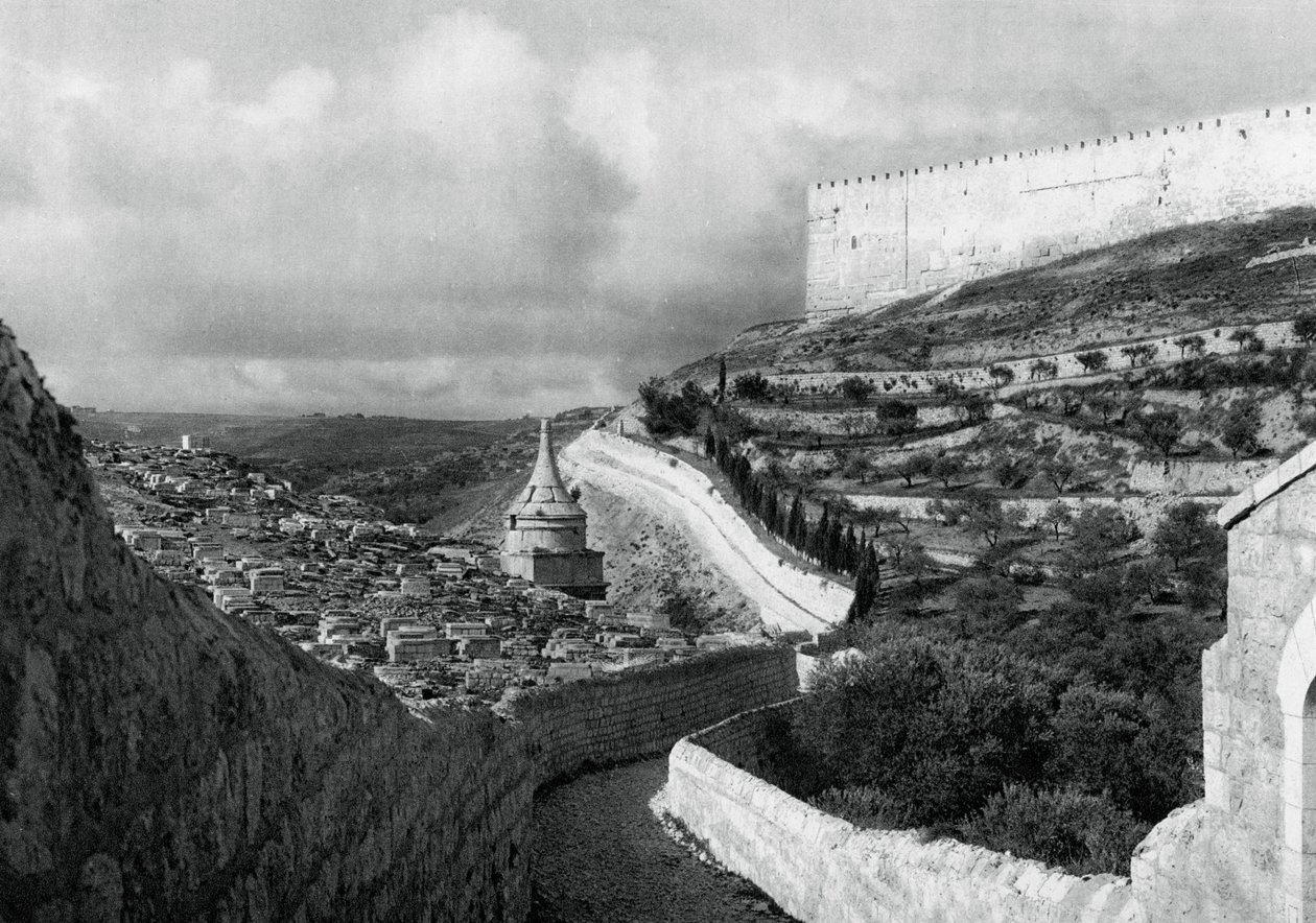 जेरूसलम की दीवार के पास यहूदी दफन स्थान, 1937 द्वारा मार्टिन हर्लिमैन