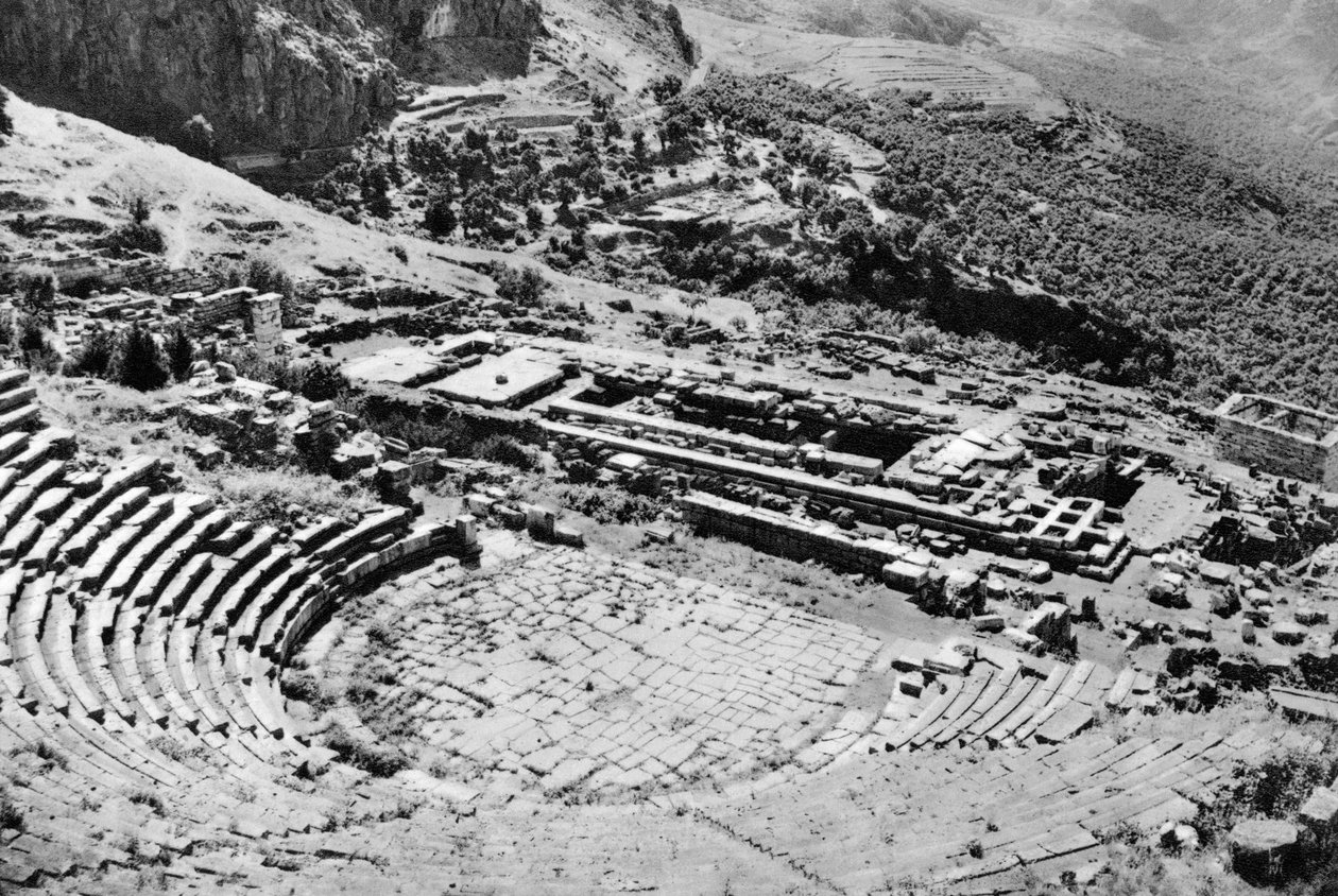 थिएटर और अपोलन का मंदिर, डेल्फी, ग्रीस, 1937 द्वारा मार्टिन हर्लिमैन