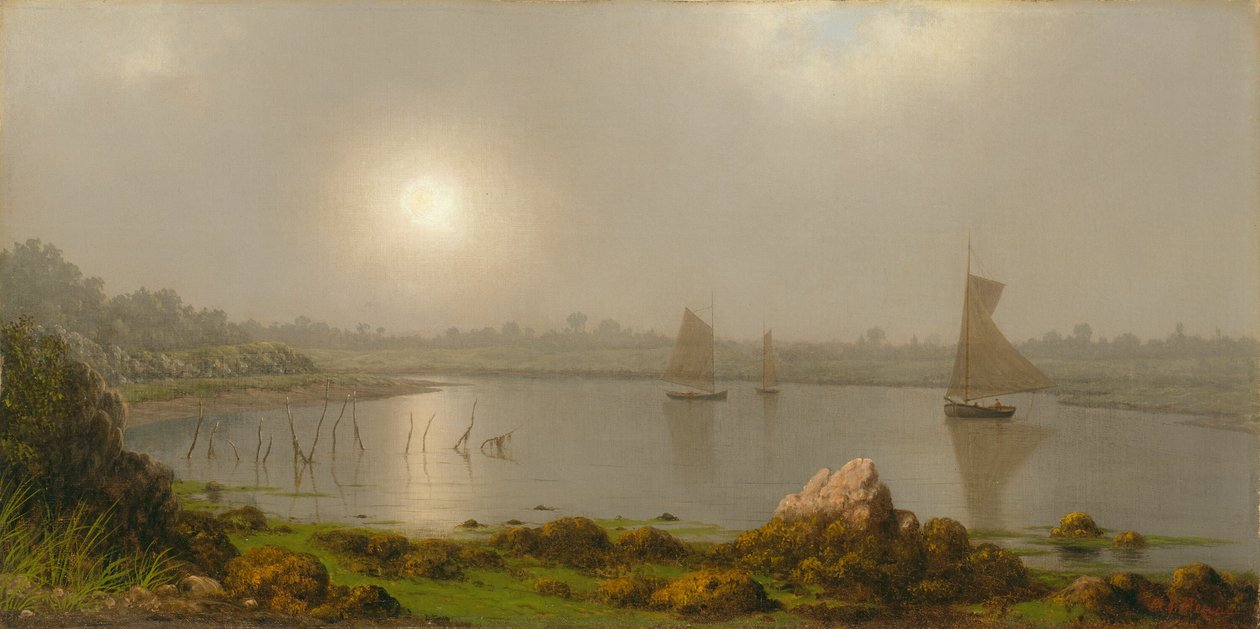 यॉर्क हार्बर, मेन के तट, 1877। द्वारा मार्टिन जॉनसन हेडे