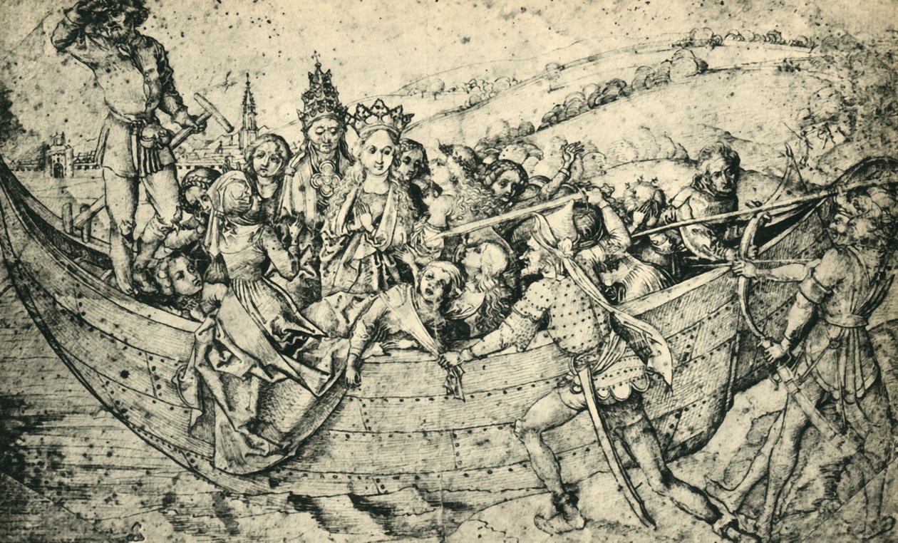 सेंट उर्सुला और उनके साथियों की शहादत, c1450, 1943। द्वारा मार्टिन शॉन्गॉउर