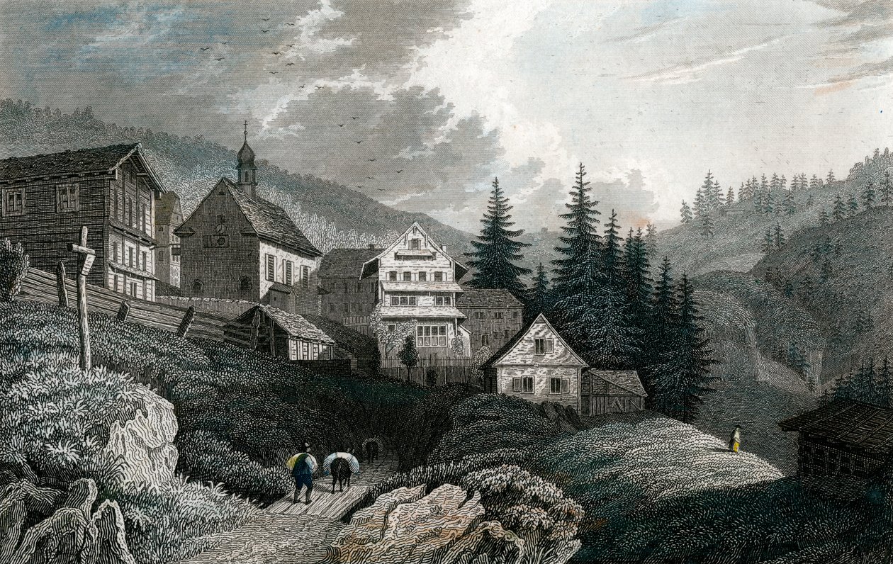 चर्च मारिया श्नी, रिगी, स्विट्जरलैंड, 1850। द्वारा मार्टीनी