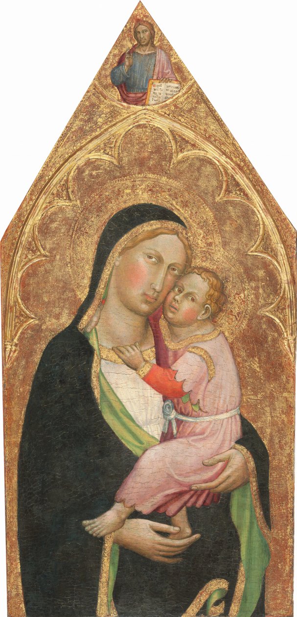 मैडोना एंड चाइल्ड, विद द ब्लेसिंग क्राइस्ट [मध्य पैनल], c. 14151420. द्वारा मार्टिनो डि बार्टोलोमो डि बियागियो