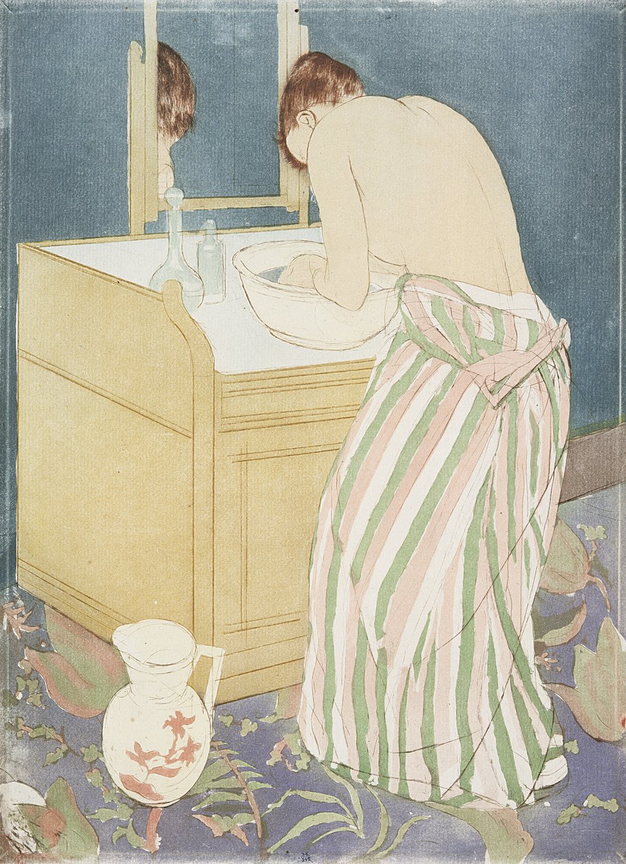 ला टॉयलेट, c.1891 (कागज पर ड्राईपॉइंट और एक्वाटिंट) द्वारा मैरी कसाट