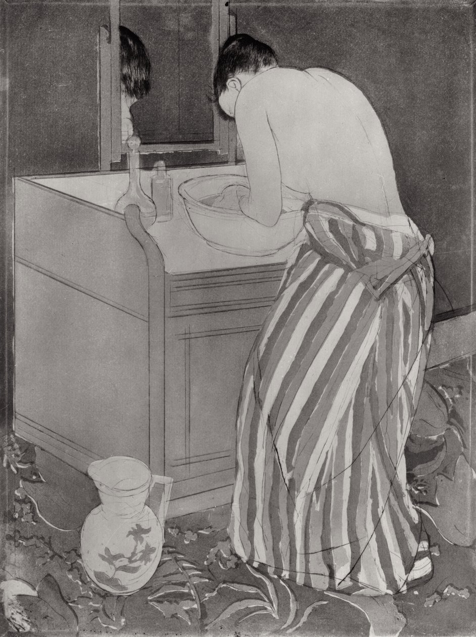 ला टॉयलेट, 1891 (कागज पर ड्रायपॉइंट और परिचित) द्वारा मैरी कसाट