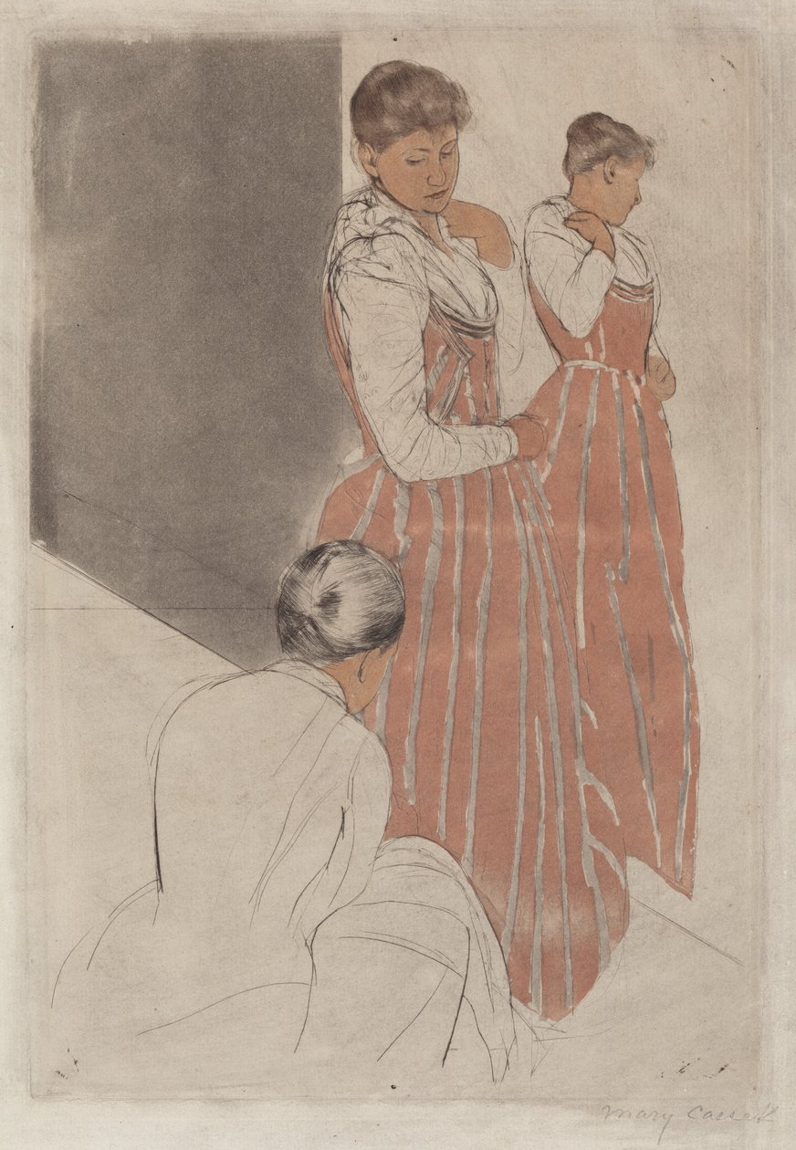 द फिटिंग, 1890-1891। द्वारा मैरी कसाट