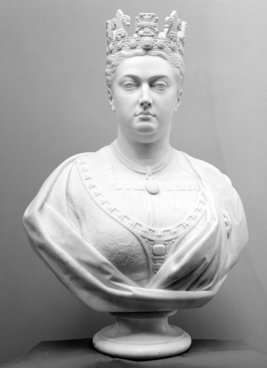 महारानी विक्टोरिया, c.1874 (संगमरमर) द्वारा मैरी ग्रांट
