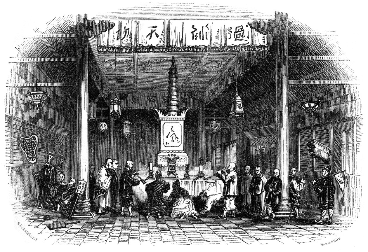 बौद्ध मंदिर, चीन, 1847 द्वारा राजमिस्त्री