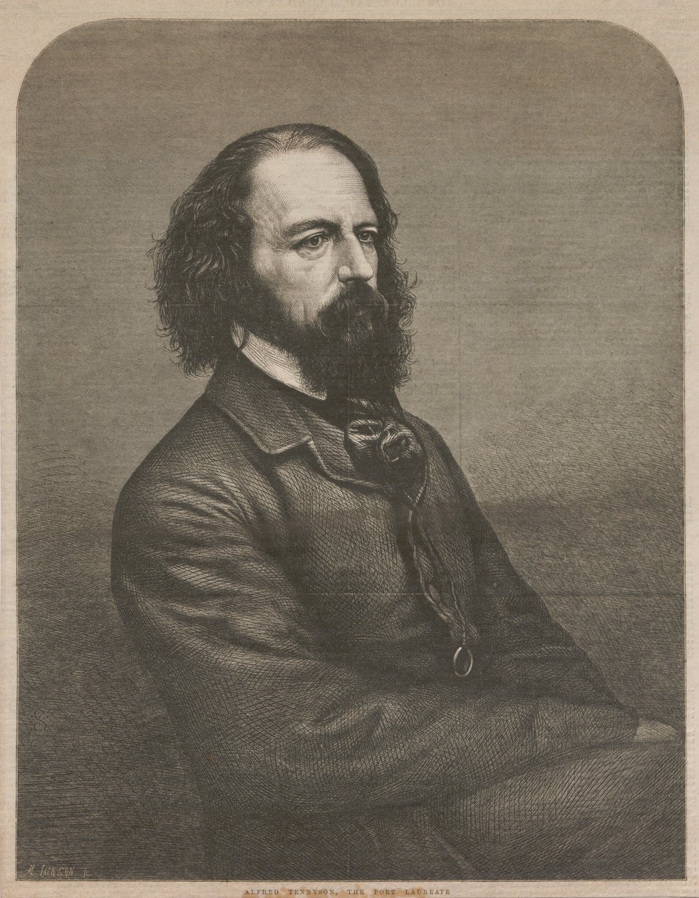 अल्फ्रेड का पोर्ट्रेट, लॉर्ड टेनीसन 1809-1892, 1864। द्वारा मेसन जैक्सन