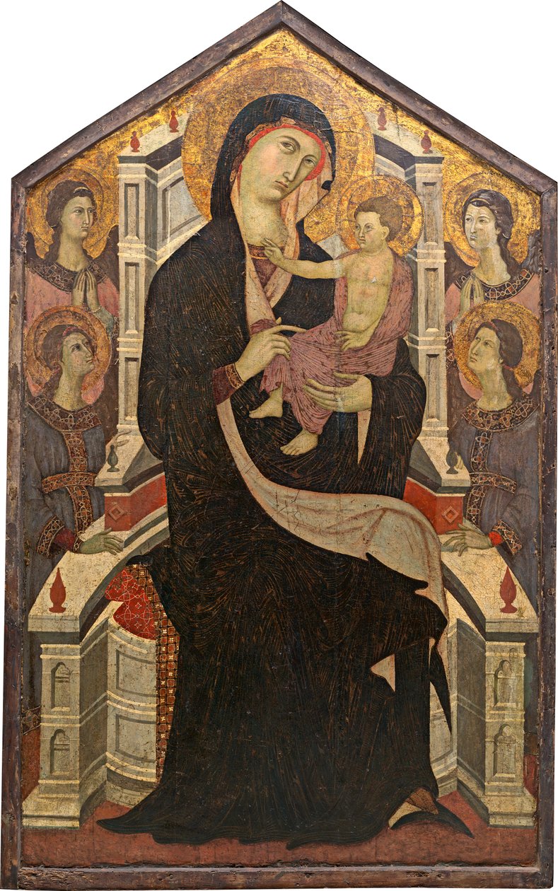 Maestà (मैडोना और चार एन्जिल्स के साथ बच्चा) द्वारा Citta di Castello के मास्टर