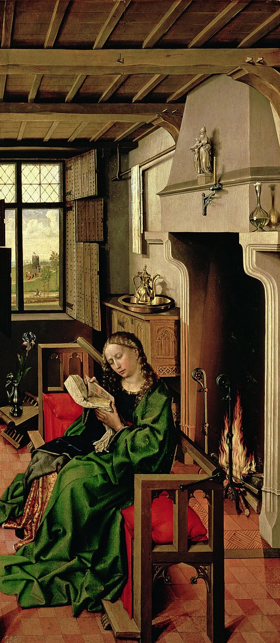 Werl Altarpiece के दाहिने विंग से सेंट बारबरा, 1438 (68547 देखें) द्वारा Flémalle के मास्टर