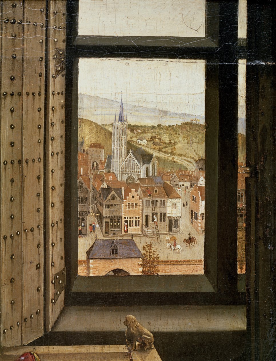 वर्जिन और बाल एक फेयरस्क्रीन से पहले, c.1440 (30033 का विस्तार) द्वारा Flémalle के मास्टर