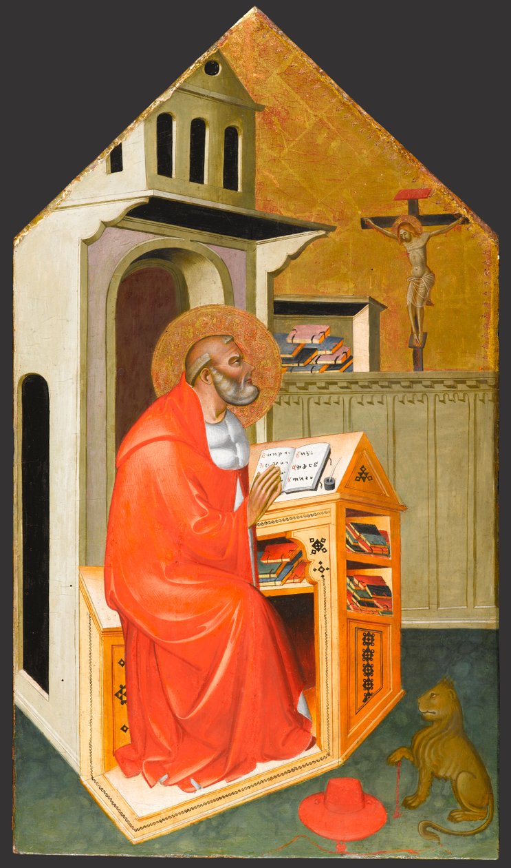 सेंट जेरोम इन हिज स्टडी, c.1390-1400 द्वारा सैन जैकोपो के मास्टर एक मूकियाना