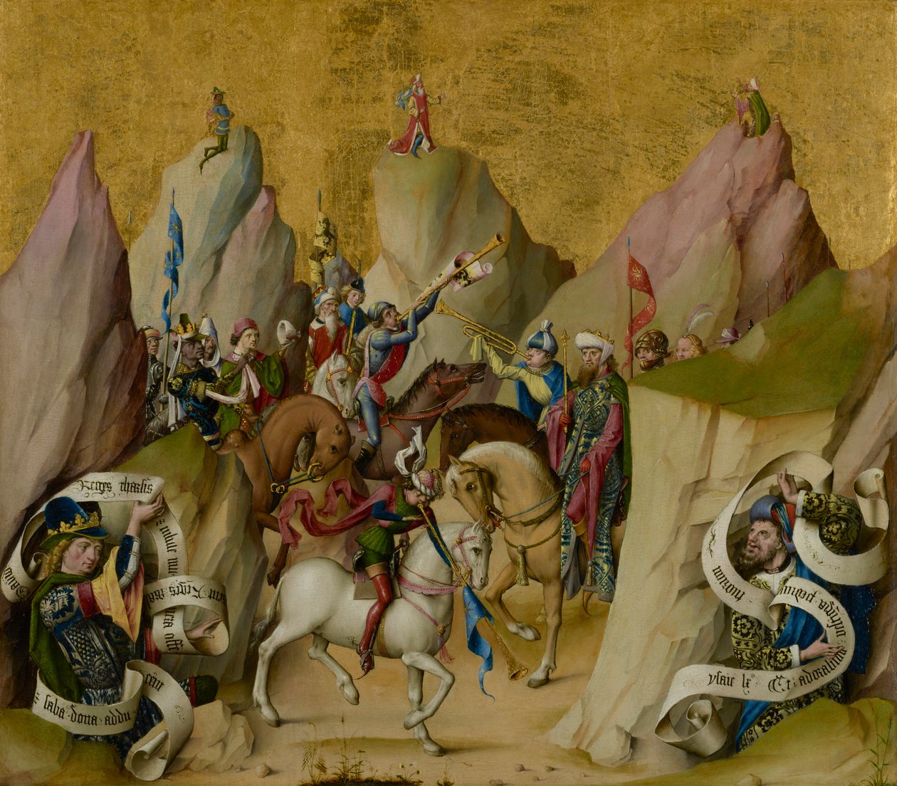 डेविड और यशायाह के साथ तीन राजाओं की बैठक, c.1475 द्वारा सेंट Bartholemew के मास्टर