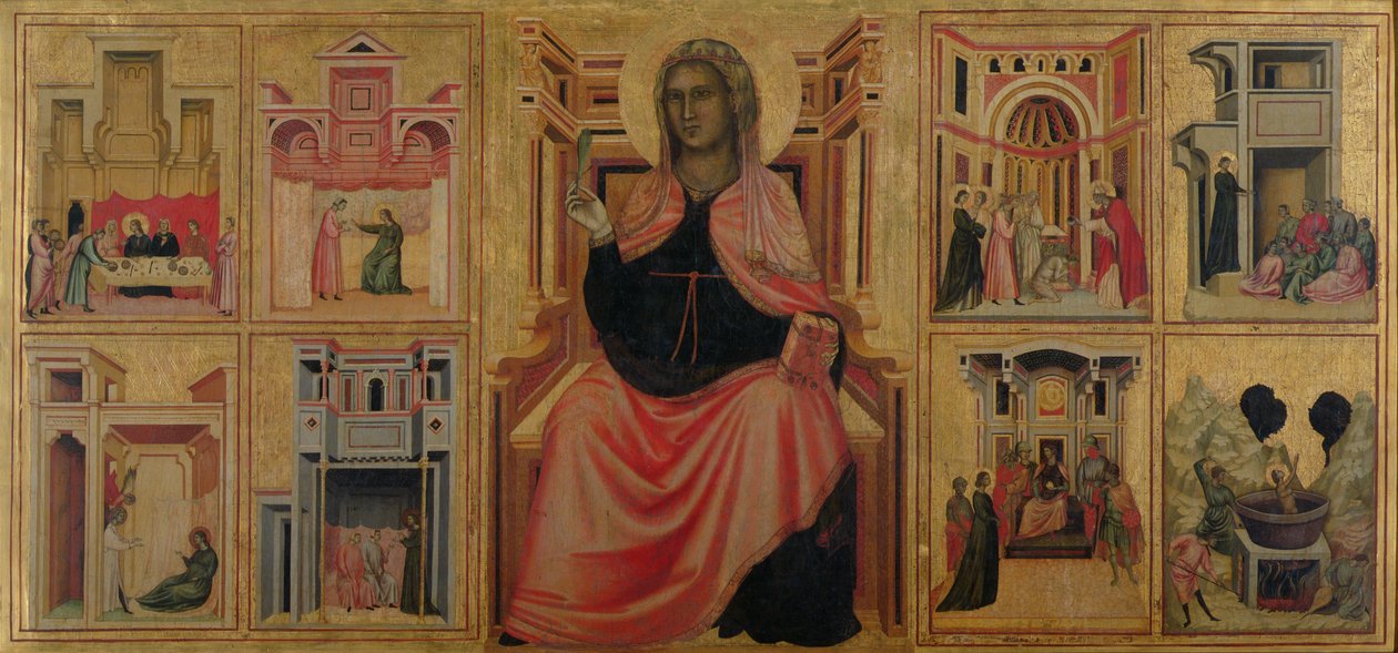 सेंट Cecilia और उसके जीवन से दृश्य, c.1304 (पैनल पर स्वभाव) द्वारा सेंट सेसिलिया के मास्टर