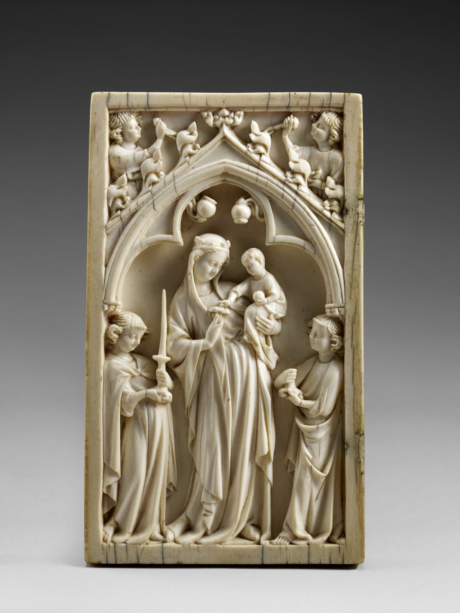 वर्जिन एंड चाइल्ड इन ग्लोरी, सी .1325-50 द्वारा बर्लिन के मास्टर Triptych बर्लिन के मास्टर Triptych