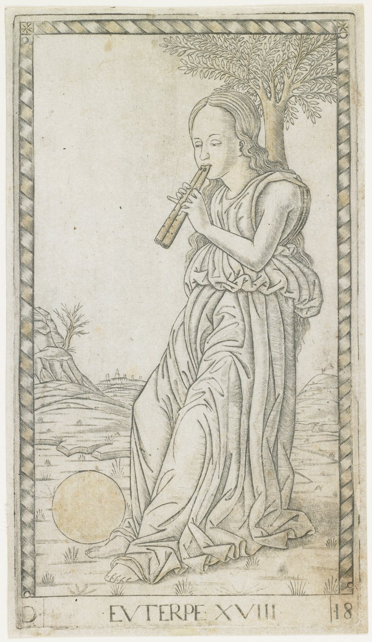 यूटरपे, c.1465 (उत्कीर्णन सोने से ऊंचा) द्वारा ई सीरीज के मास्टर टैरोची ई सीरीज के मास्टर टैरोची
