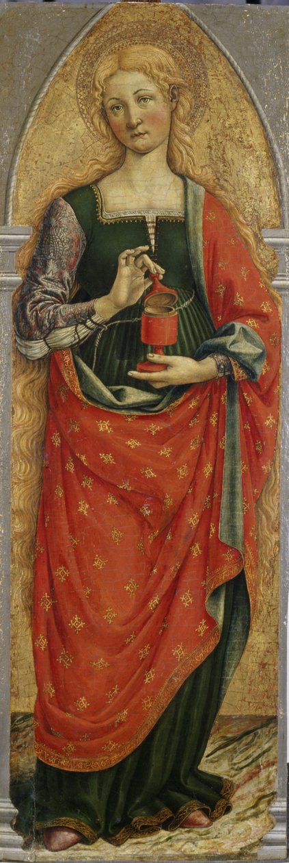 सेंट मैरी मैग्डलीन, c.1480 (चिनार की लकड़ी पर तड़का) द्वारा गार्डनर घोषणा के मास्टर गार्डनर घोषणा के मास्टर