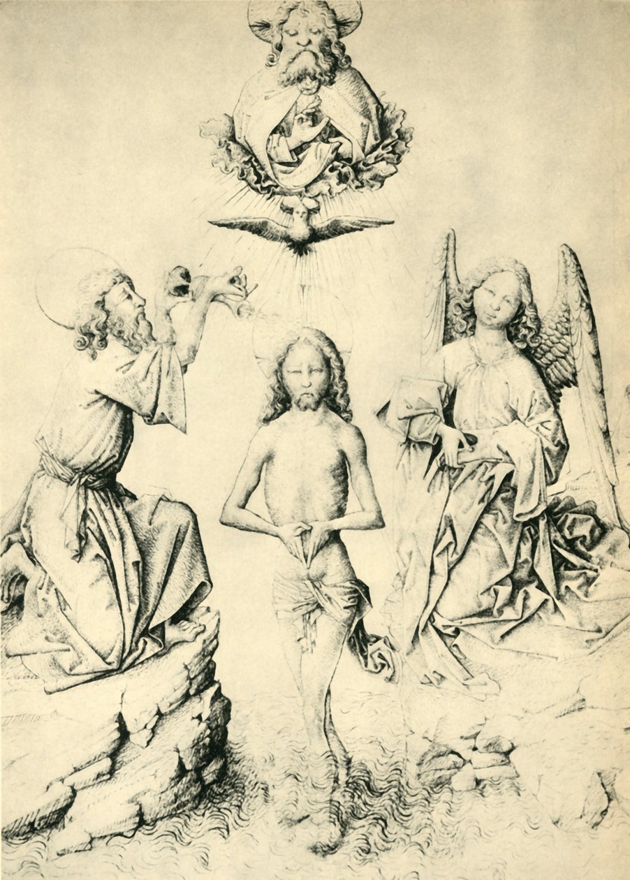 'मसीह का बपतिस्मा', 1445-1450, 1943। द्वारा मास्टर ES