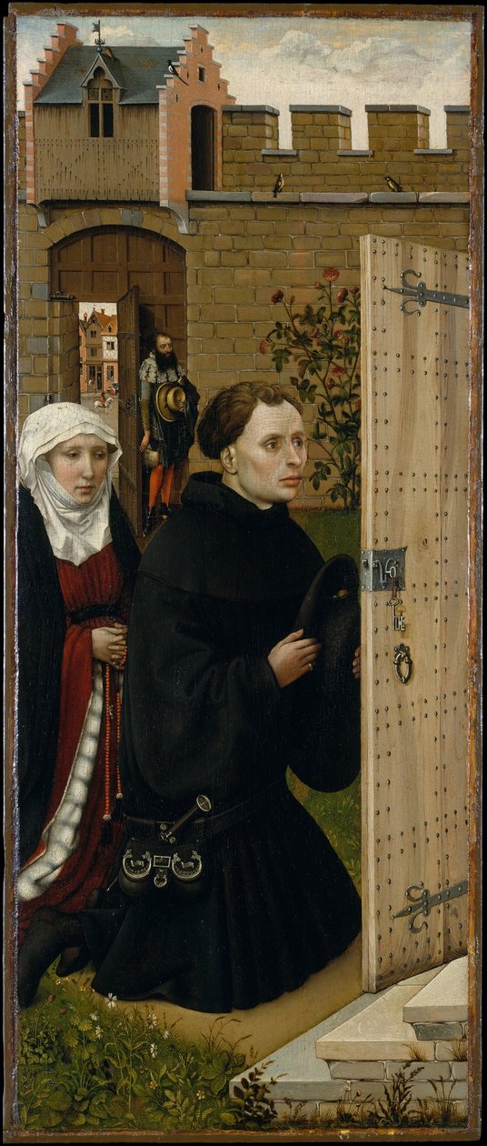 एनालिनेशन ट्रप्टिक (मेरोड अल्टारपीस), c.1427-32 (ओक पर तेल) द्वारा Flémalle के मास्टर