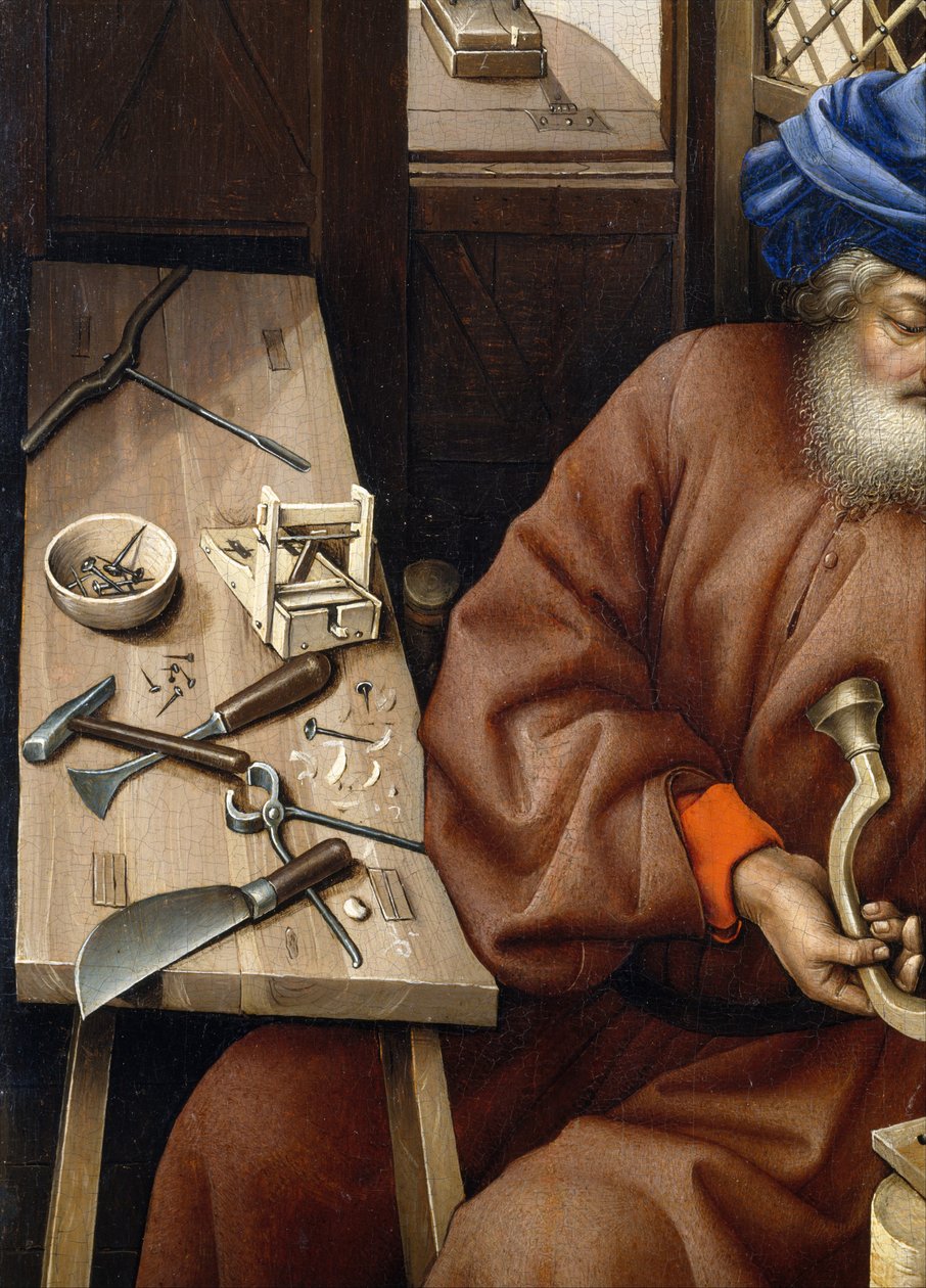 एनालिनेशन ट्रप्टिक (मेरोड अल्टारपीस), c.1427-32 (ओक पर तेल) द्वारा Flémalle के मास्टर