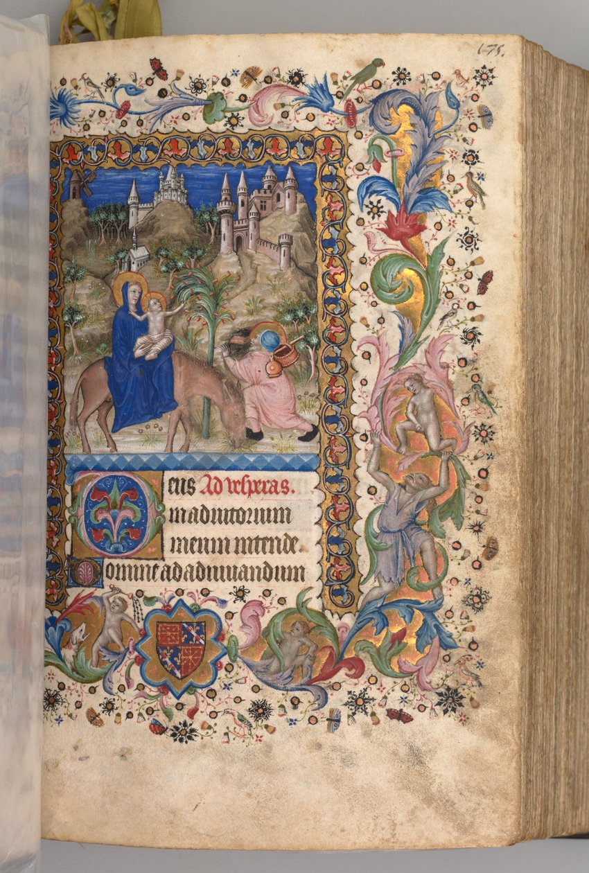 ऑवर्स ऑफ द चार्ल्स नोबल, किंग ऑफ नवरे 1361-1425: फॉल। 88r, मिस्र वेस्पर्स में उड़ान, सी। 1 द्वारा ब्रसेल्स के प्रारंभिक और एसोसिएट्स के मास्टर