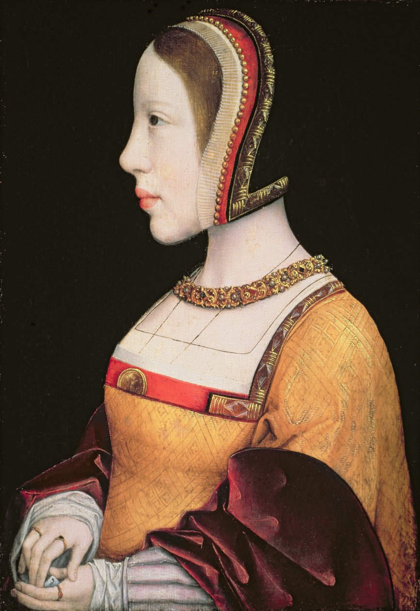 डेनमार्क की हैब्सबर्ग की रानी एलिजाबेथ (1501-26) (1501-26) c.1514-15 (ओक बोर्ड पर तेल) द्वारा Magdalen किंवदंती के मास्टर