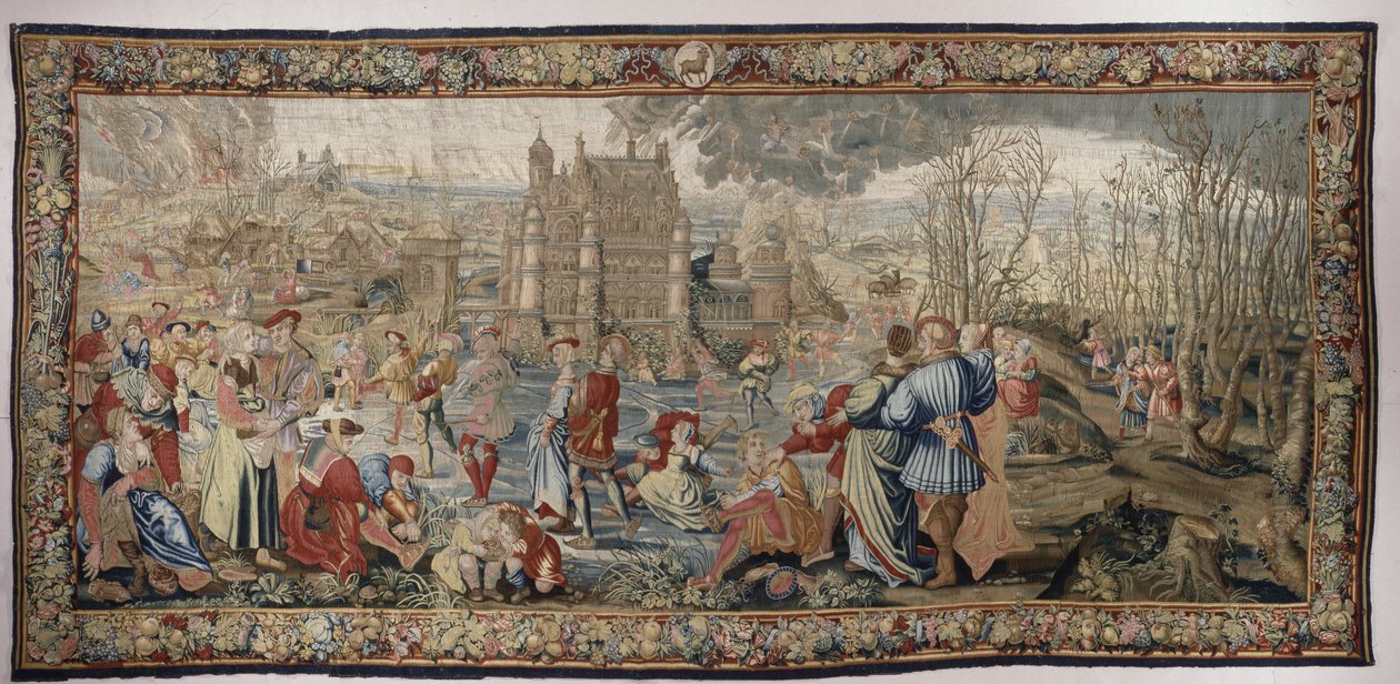 सर्दी, लुकास सीरीज़ के सीज़न से, c.1535 (ऊन और रेशम) द्वारा लुकास के महीनों के मास्टर लुकास के महीनों के मास्टर