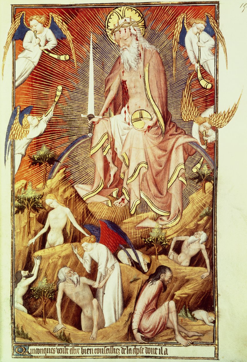 सुश्री लाट। 9471 f.194 ग्रैंड हेयर्स डे रोहन से अंतिम निर्णय, c.1418-25 (यह भी देखें) द्वारा रोहन आवर्स के मास्टर