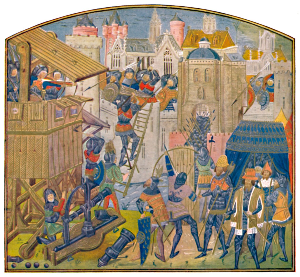 घेराबंदी ट्रेन, पंद्रहवीं सदी एमएस। रॉय। 14 ई। iv।', c1470, 1903 द्वारा विएना और कोपेनहेगन के मास्टर टोइसन डी ओरे