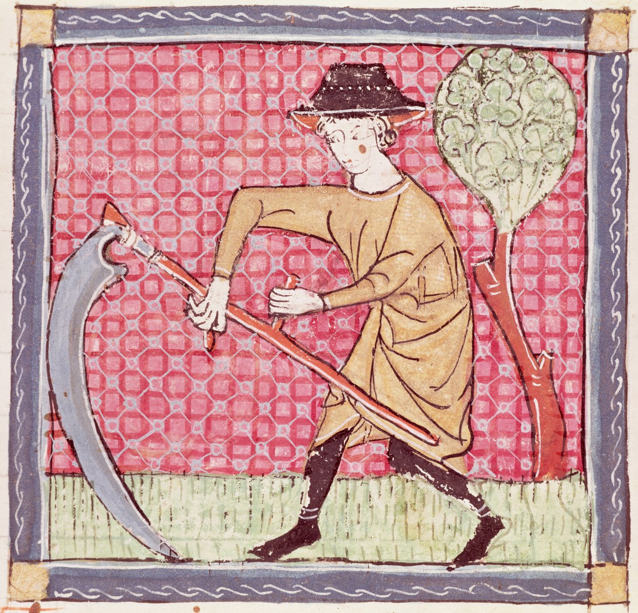 Fol.58v जून: हेमिंग द्वारा मैटफ़्रे एर्मेंगौट