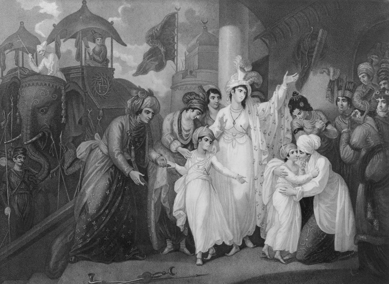 ज़ेनाना, 1793 से सिप ऑफ टीपू के प्रस्थान द्वारा माथेर ब्राउन