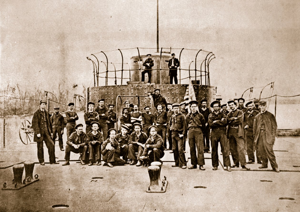1861-65 की जेम्स नदी में &39;मॉनिटर&39; का डेक द्वारा मैथ्यू बी ब्रैडी