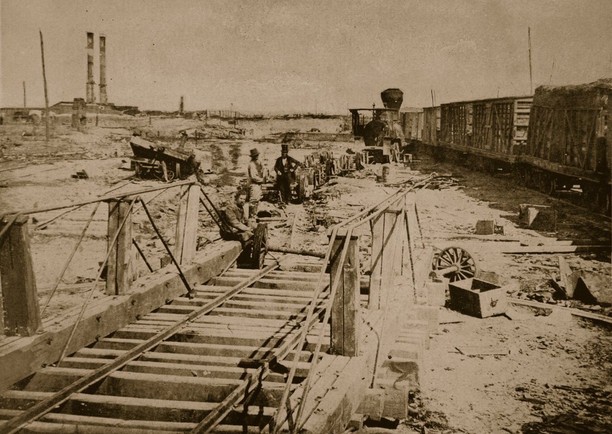 मानस, 1861-62 में रेल रोड का विनाश द्वारा मैथ्यू बी ब्रैडी