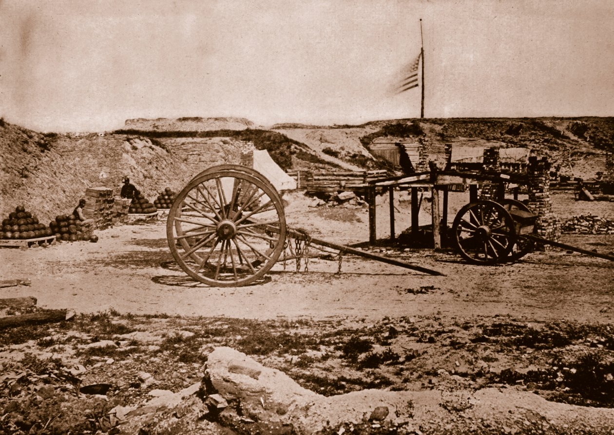 फोर्ट जॉनसन, चार्ल्सटन, दक्षिण कैरोलिना, 1861-65 द्वारा मैथ्यू बी ब्रैडी