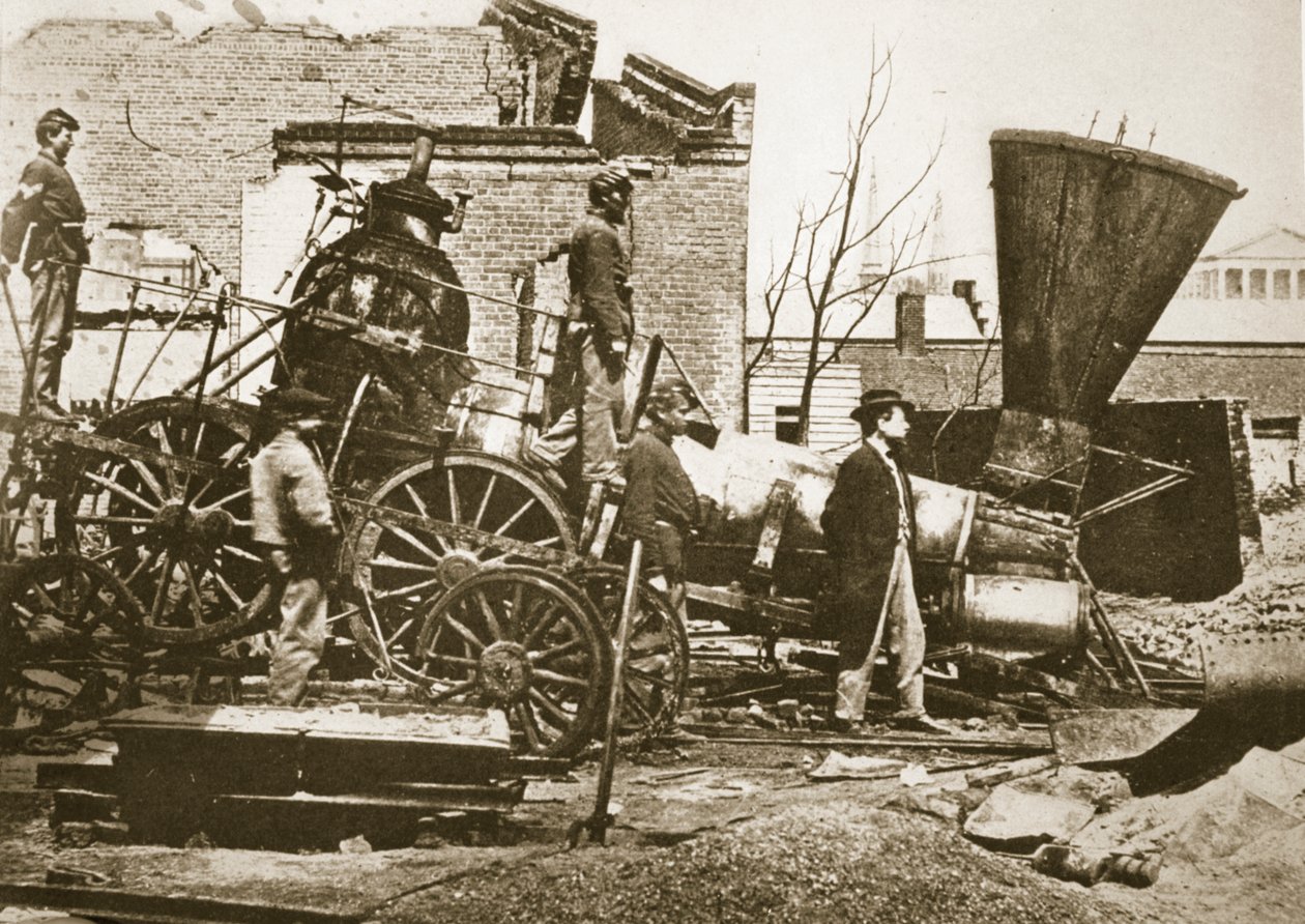 रिचमंड, वर्जीनिया, 1865 में खंडहर द्वारा मैथ्यू बी ब्रैडी