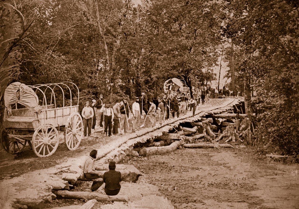 अमेरिकी इंजीनियरों द्वारा बनाया गया अंगूर बेल पुल, 1861-65 द्वारा मैथ्यू बी ब्रैडी
