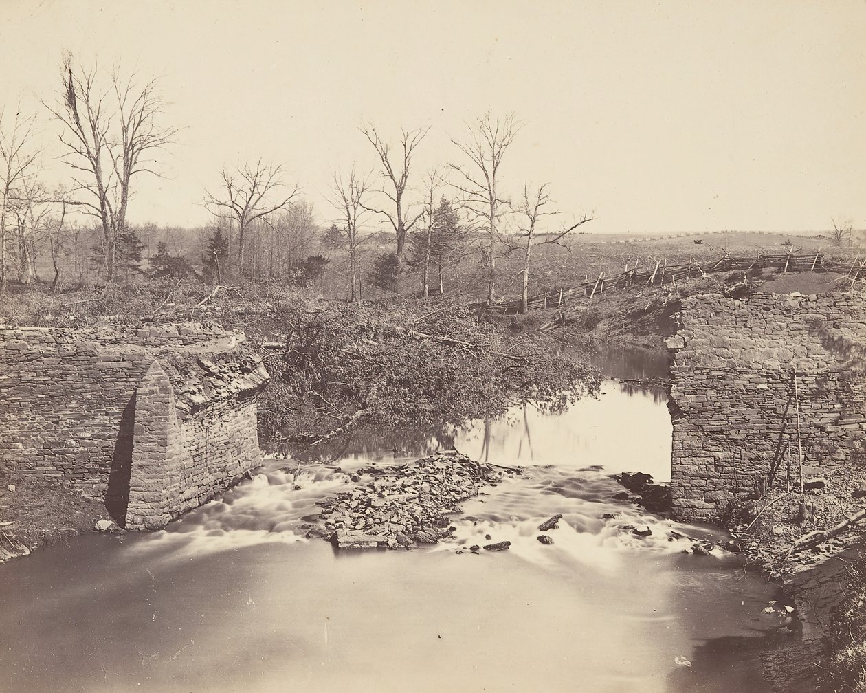 स्टोन ब्रिज - बुल रन, 1862। द्वारा मैथ्यू ब्रैडी