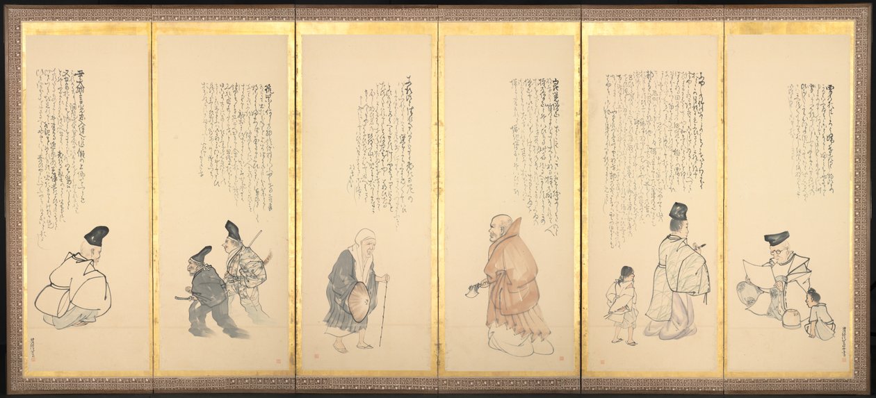 आइडल इन इडलीस के दृश्य, देर से 1700 के दशक की शुरुआत में 1800s। द्वारा मात्सुमुरा गोशुन