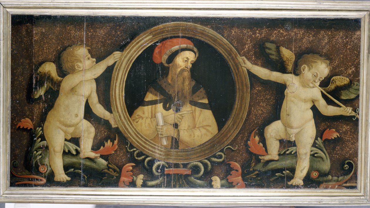 पुट्टी के साथ पुरुष चित्र, c.1510-15 (पाइन पर तापमान) द्वारा माटेओ डि गिआलिआनो डी लोरेंज़ो बालडूकी