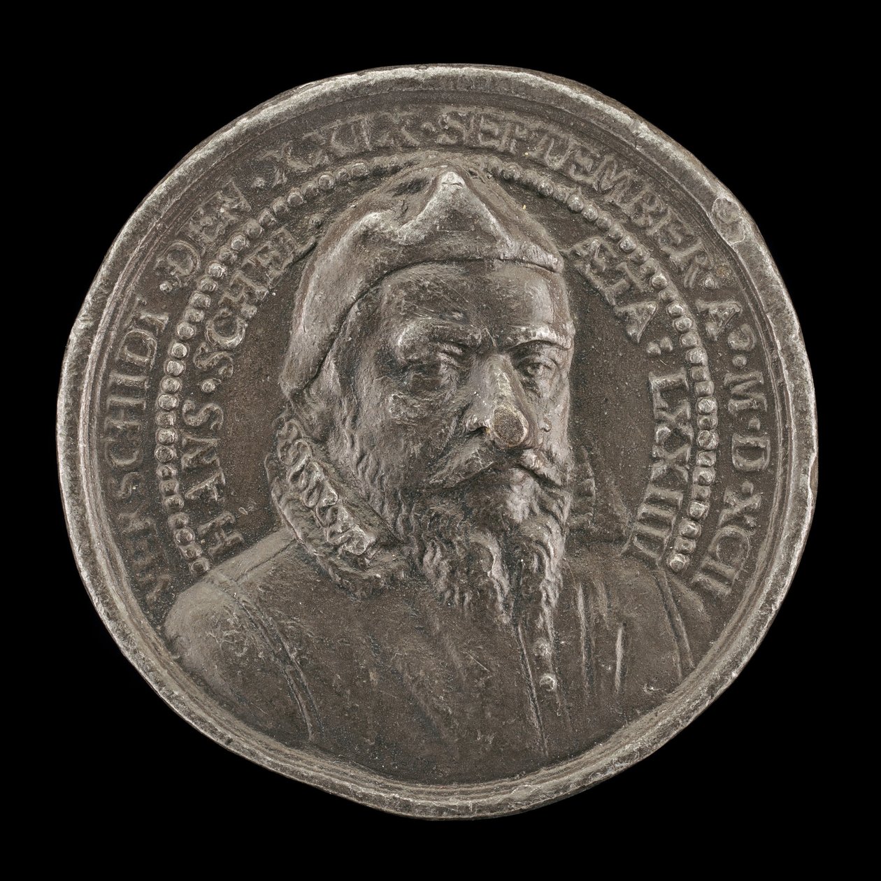 हंस शेल, 1518-1592, नूर्नबर्ग के पेट्रीशियन [विपरीत], 1592। द्वारा मैथ्यू कार्ल