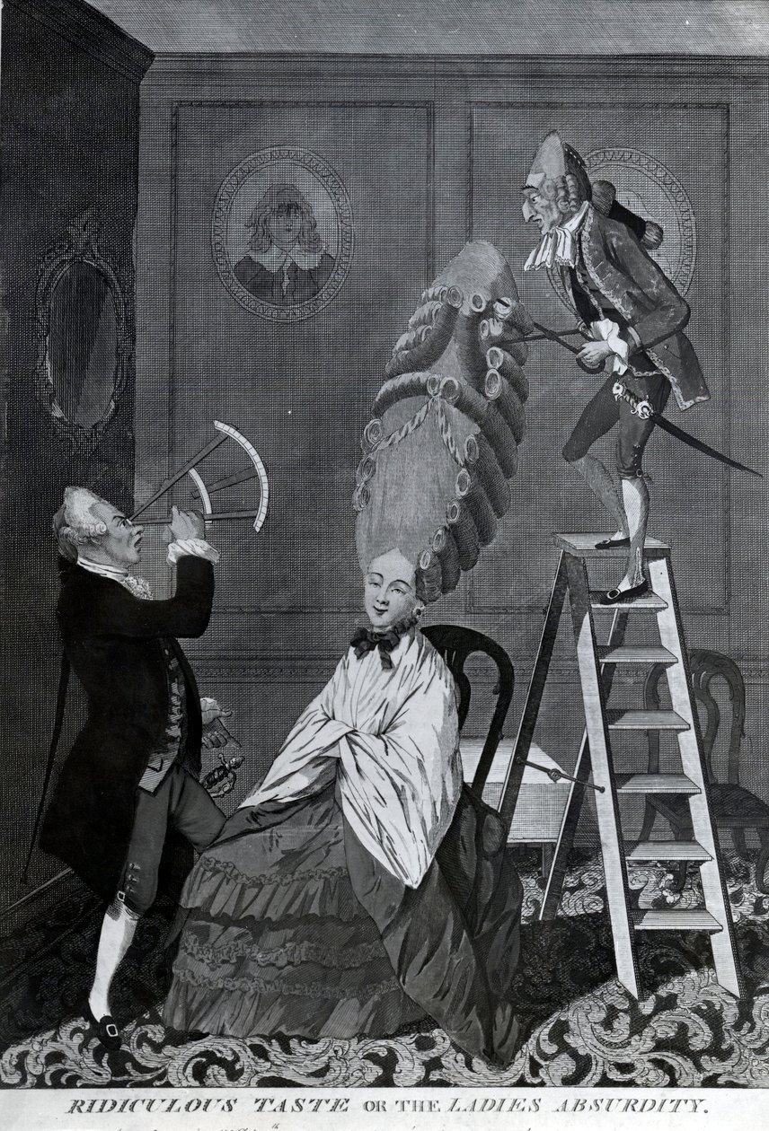 हास्यास्पद स्वाद, या महिलाओं की निरपेक्षता, c.1776 (मीज़ोटोटिन) द्वारा मैथ्यू या मैथियस डार्ली