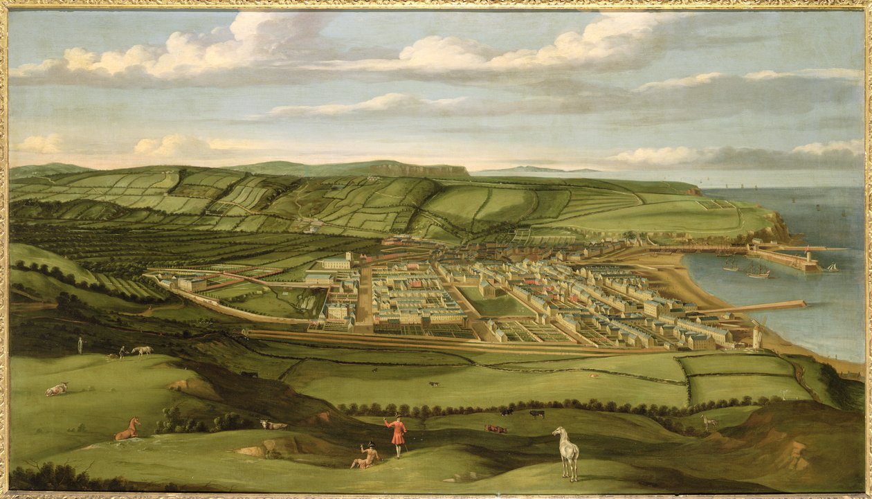 व्हाइटहैवेन, कुम्ब्रिया, फ्लैट हॉल दिखा रहा है, c.1730-35 (कैनवास पर तेल) द्वारा मथायस पढ़ें