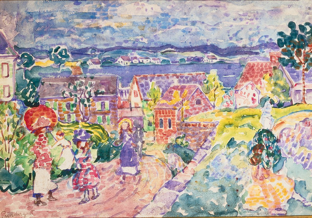 साउथ साइड हिल्स, c.1912-13 (wc कागज पर) द्वारा मौरिस ब्राजील प्रेंडरगैस्ट