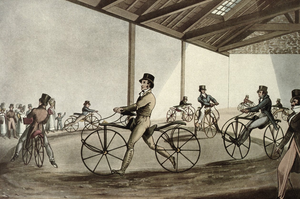 डेनिस जॉनसन द्वारा पेटेंट किए गए पैदल यात्री पाठ्यक्रम, c.1819 द्वारा मौरिस रूसो