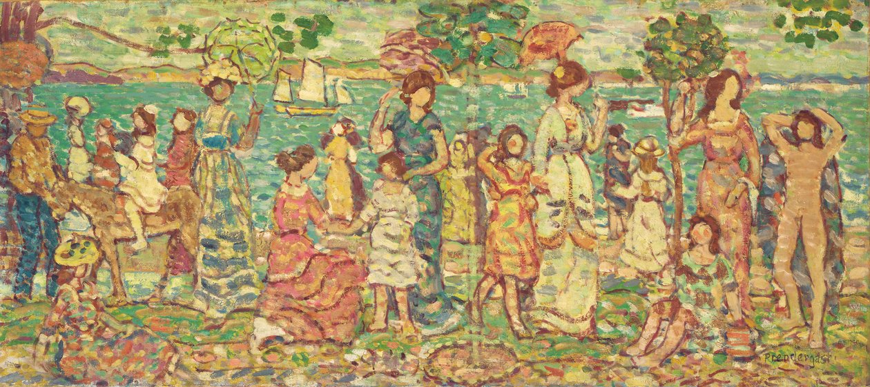 प्रोमेनेड, c.1914-15 द्वारा मौरिस ब्राजील प्रेंडरगैस्ट