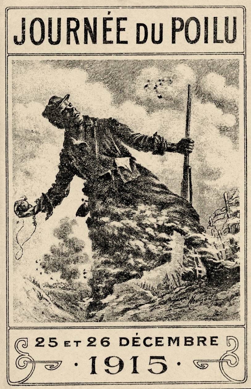 फ्रेंच WWI प्रचार पोस्टर "जर्नी डू पोइलू"। 25 और 26 दिसंबर, 1915 ", पब. 1915 (कलर लिथो) द्वारा मौरिस लुई हेनरी न्यूमोंट