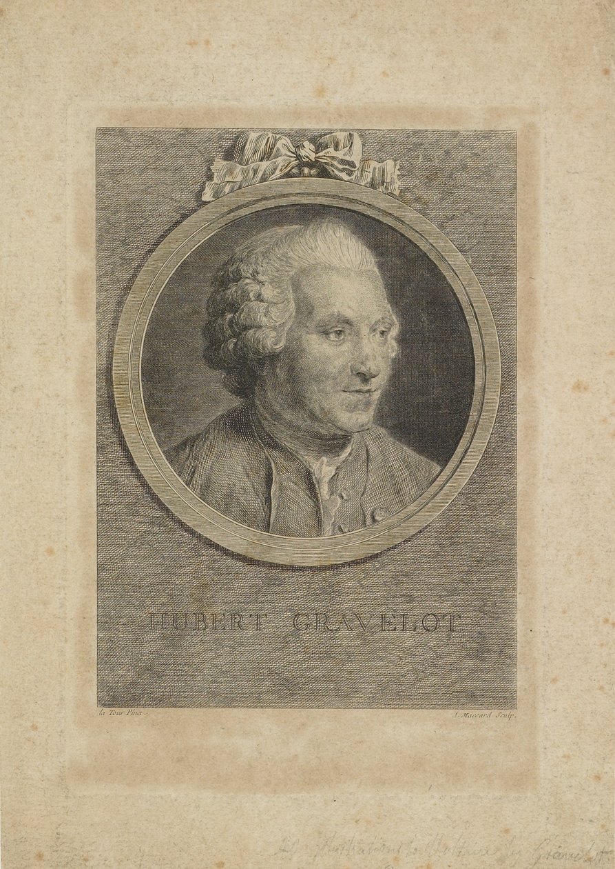 ह्यूबर्ट ग्रेवेलोट, जीन मसर्ड द एल्डर (1740-1822) द्वारा उत्कीर्ण, सी .1770 द्वारा मौरिस क्वेंटिन डी ला टूर
