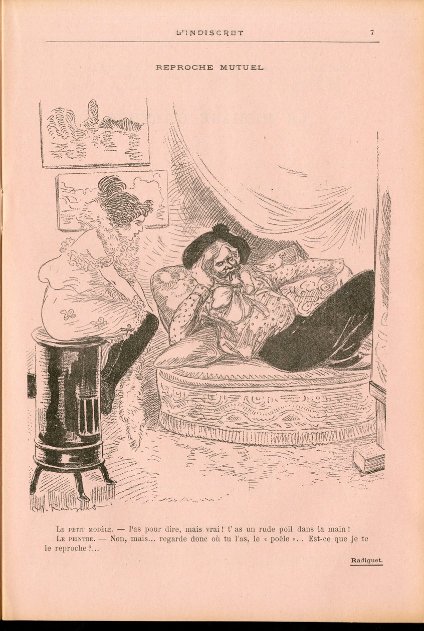 L'Indiscret, B&W . में व्यंग्य द्वारा मौरिस रेडिगेट