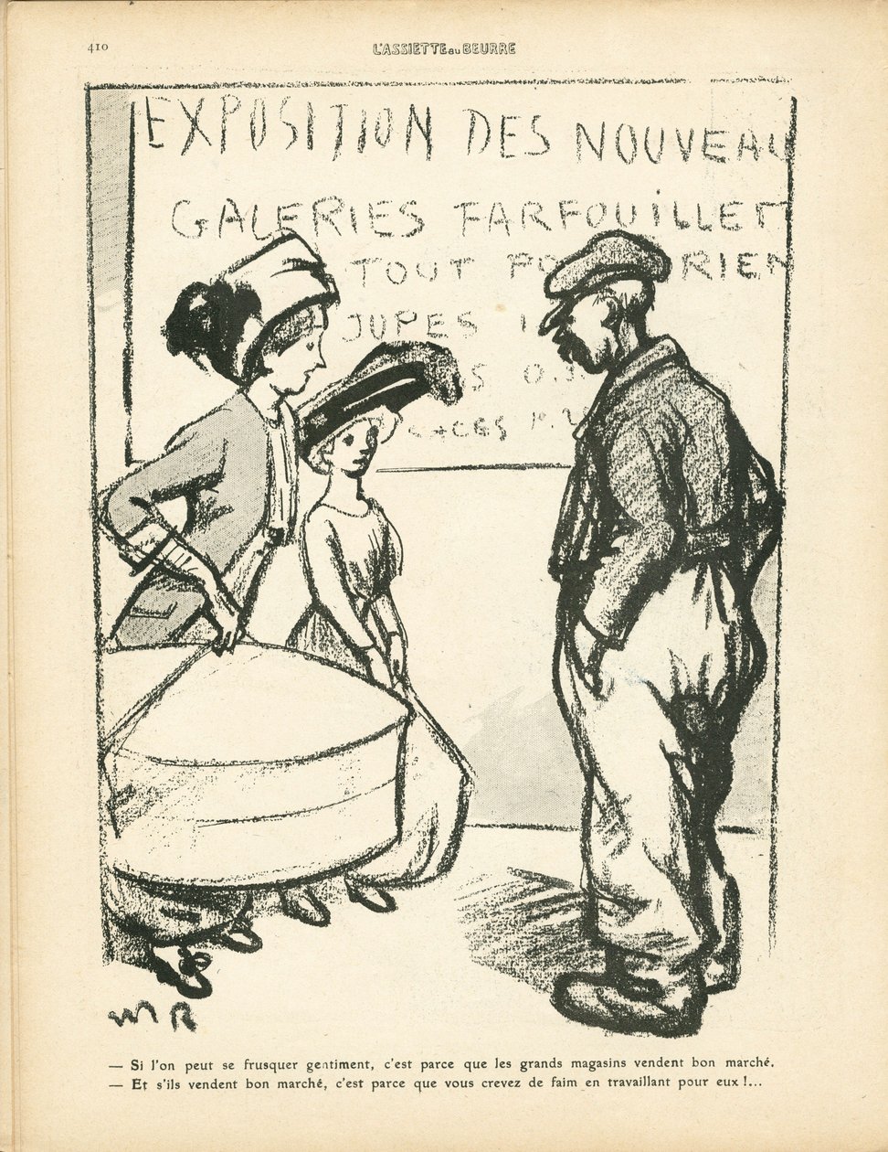 L'Assiette au Beurre, संख्या 494, B&W . में व्यंग्य द्वारा मौरिस रेडिगेट